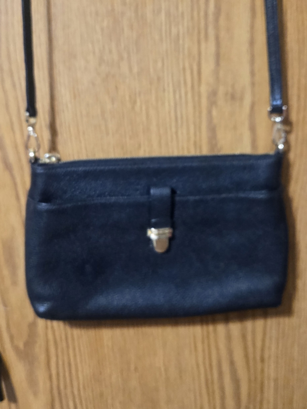 Michael Kors Black Crossbody Bag with Gold Hardware